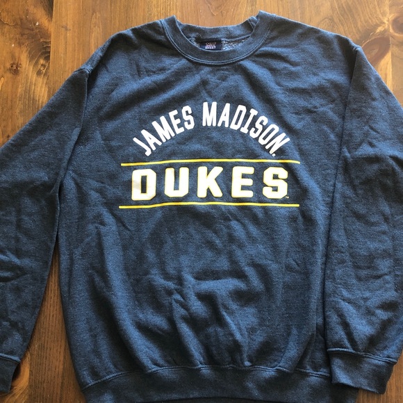 MV Sport Tops - MV Sport James Madison Dukes Navy Crewneck Sweatshirt